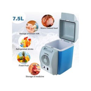 Mini Fridge, 7.5L Portable Cooler and Warmer Refrigerator for Home, Dorm, Office and Car, 12V DC Compact Refrigerator Electric Cooler for Beverage, Foods, Skin Care, Cosmetics