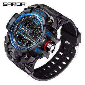 Sanda Men Military Sports Outdoor Adventure Watch with Night light 