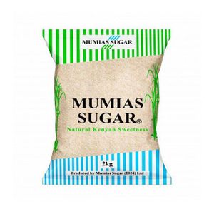 Mumias  White Sugar 2kg Bag - Pure Cane Sugar for Tea, Coffee, Baking, Cooking & Sweetening