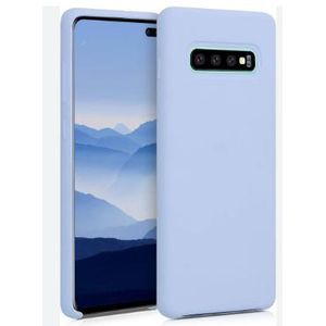 Soft Silicone Back Cover for Samsung Galaxy S10e - Light Blue, anti-fingerprint, anti-scratch, durable silicone case