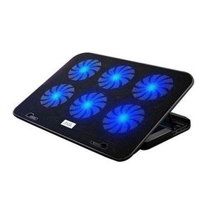 Height Adjustable Notebook Gaming High airflow Mute Fan Cooler Desktop notebook computer Stand Cooling Pad For all models-Blue