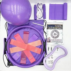 Yoga pilates kit Home Fitness Kit – Pilates Ring, Resistance Bands, Yoga Ball & Accessories(portable)
