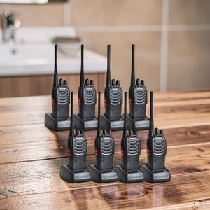 Baofeng BF-888S Plug And Play Portable 3-5Kms Range 16 Channels Hand Held Portable 2-Way Communication Walkie Talkie Radio Calls-8 Pieces