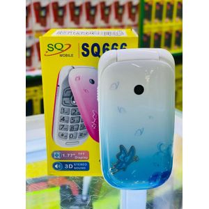 SQ  MOBILESQ666 PHONE//DUAL SIM//1350MAH BATTERY//WIRELESS FM//BLUE