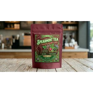 Herbal Pure Organic Spearmint Tea + Red Maca For Hormonal Imbalance/Acne - 100% Improved reproductive health & Curvey Hips