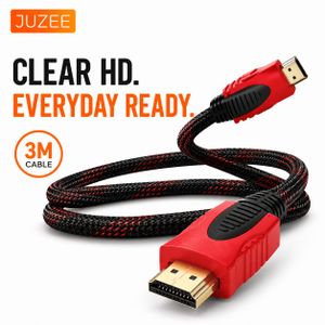 JUZEE 3M HDMI Cable 1080P Full HD High Speed Gold Plated Braided HDMI Cable for TV PS5 PS4 Xbox PC Monitor Projector