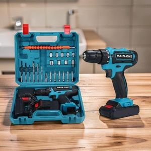 Main-one DIY Household High Quality Material Reliable Performance 48V Two Rechargeable Batteries Brushless Multifunctional Professional Cordless Drill With Drilling And Impact Functions