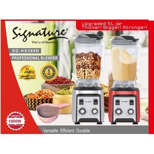 Signature 1800 watts commercial blender with 5 litres jar