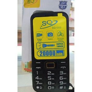 SQ Mobile SQ1000 Powerbank Phone, 2.8" Dual SIM, 20000mAh, Super Torch, Bluetooth Speaker, Black