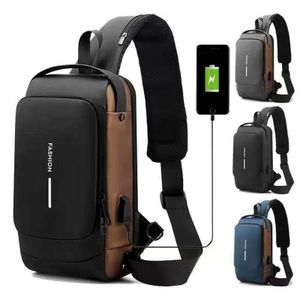 Multifunction Anti-Theft USB shoulder chest sling bag 
