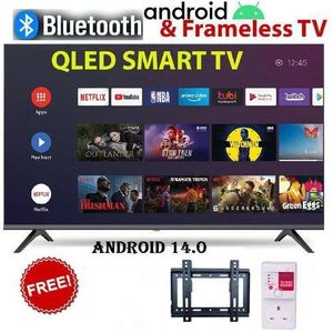 Gld 43" inch HQLED TV Smart Android TV & DIGITAL TELEVISION Bluetooth Connectivity Television, Inbuilt Decoder Netflix Youtube VGA HDMI USB Wide Color Enhancer + FREE TV GUARD+BRACKET