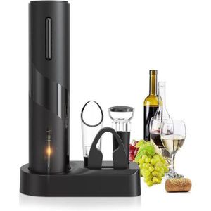  Electric Wine Opener Set, A 4-in-1 Multifunctional Wine Accessory Kit, Including An Automatic Corkscrew Opener, Battery Operated Wine Bottle Openers, Foil Cutter, Wine Aerator Pourer, And Vacuum Stoppers