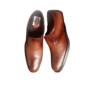 Cognac Brown leather dress formal shoes for men 