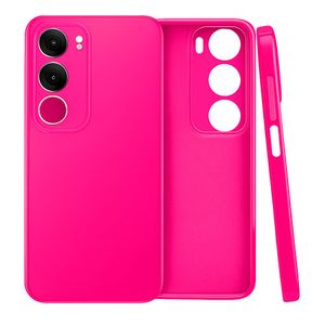 Soft Silicone Slim Fit Cover Anti-Scratch Shockproof Case for vivo Y29 - Hot Pink
