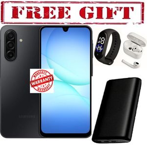 Samsung GALAXY A17, 6.7'' HD+, 4GB RAM + 128GB ROM, DUAL SIM, 50MP, 5000mAh - COMES WITH FREE    STRAP WATCH , POWERBANK AND AIRPODS FOR YOU  black