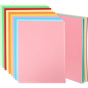 A4 Coloured Cardstock,100 Sheets Double Sided Printed Card Stock Paper 