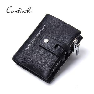 CONTACT'S Leather Men Card Holder Aluminium Box Automatic Pop Up