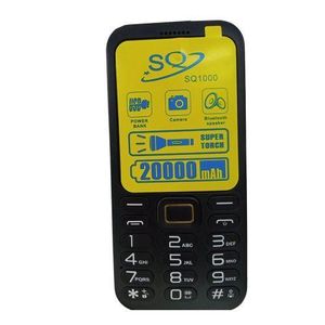 SQ Mobile SQ1000 Powerbank Phone, 2.8" Dual SIM, 20000mAh, Super Torch, Bluetooth Speaker, Black