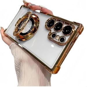 Samsung Galaxy Note 10 Ring Holder Kickstand Protective Phone Case, Magnetic Bracket Design with Shockproof Corners in Blue