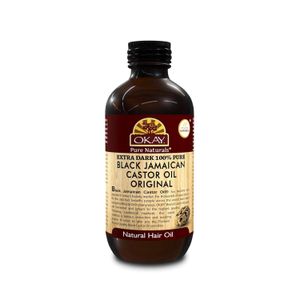 Okay Pure Naturals Black Jamaican Castor Oil - Castor Oil for Hair Health, Moisture for Skin, Body, Scalp, Eyelashes, Eyebrows, for Men & Women