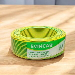 Evin Cost Effective 2.5mm Yellow Green PVC Insulated Electrical Wire Single Core Heavy Duty Indoor Cable