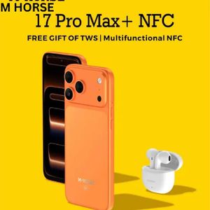 M Horse 17 PRO MAX+ 128GB ROM + 12GB(6+6GB EXTENDED) RAM, 32MP+16MP AI CAMERA, 5000MAH, 6.6 HD+ INCELL PUNCH HOLE SCREEN, ANDROID 14