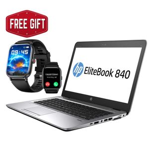 HP Renewed Laptops 840 Intel Core i5 8GB RAM 500GB HDD 14" Laptop, Windows 11 PRO Activated, Webcam, WIFI, Bluetooth Office & Basic software Installed + Free Smart Watch.
