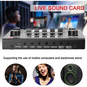 BM800 Studio Condenser Microphone + V9 Sound Card Mixer – Real-Time Audio Effects Equipment