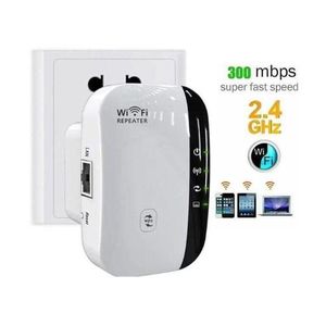 Wireless N 300Mbps WiFi Range Extender Repeater – High Speed 2.4GHz Signal Booster with WPS & LAN Port for Home and Office Use