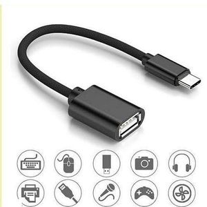 Otg Connect Kit  Cable Micro USB Cable Type C - Blacķ
