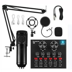 BM800 Mic With V8 Audio Mixer Live Broadcast Recording Kit