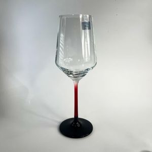 Red Stem Champagne Glass - Pair