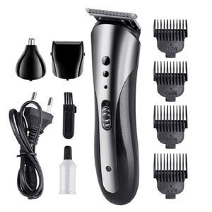 USB-powered 9-piece men's grooming set: beard trimmer, hair clipper, and nose hair trimmer, delivering a smooth, irritation-free shave.