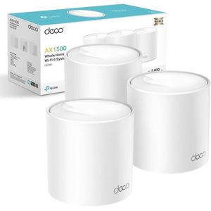TP Link Deco X10 AX1500 Whole Home Mesh Wi-Fi 6 System (3-Pack), Dual-Band Gigabit Mesh Router with AI Mesh, WPA3 Security & HomeShield