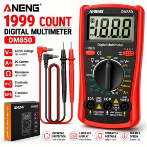 Digital Multimeter with LCD Display, Portable Multifunction Electrical Tester for AC/DC Voltage, Current, Resistance & Continuity Testing