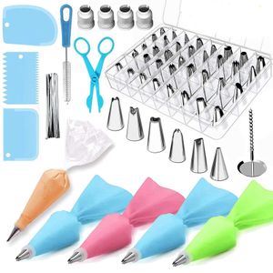 73 Pcs Cake Decorating Supplies Kit With Cake Turntable Stand Icing Tip Set  For Cupcakes Biscuits Donuts