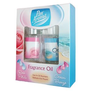 Pan Aroma 2X Rose Petals + Ocean Breeze FRAGRANCE OIL INFUSED Air Freshener Aromatherapy OIL BURNERS Reed Diffuser & Skin Oil Compatible Refresh Pot Pourri cf