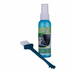 Handboss Liquid Screen Cleaning Kit for LCD TV, Laptop, MacBook, Tablet & Mobile Phone – Anti-Static Screen Cleaner Spray with Brush (Camera Lens Safe)