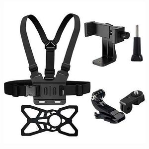 6 in 1 Go Pro Chest Mount Action Camera POV Vlogging Body Belt Bracket Harness Mobile Strap