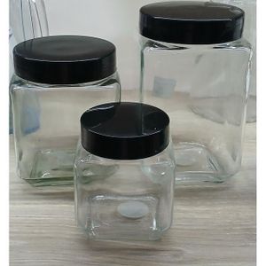 500ml Square Glass Jar With Lid 