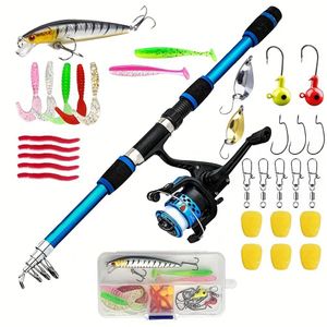 1.8-meter telescopic lure fishing rod and reel set, high-performance spinning reel set