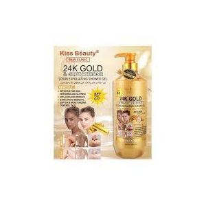 24k Gold and Glutathione Scrub exfoliating Shower Gel