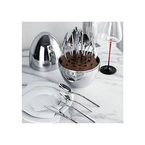 36pc Executive Egg-Shaped Cutlery Set Silver