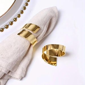 Golden Charm Napkin Ring Set 6pcs