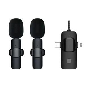 Dual Wireless Interview Microphone with Smart Noise Cancellation, Universal Receiver & Crystal Clear Audio Recording