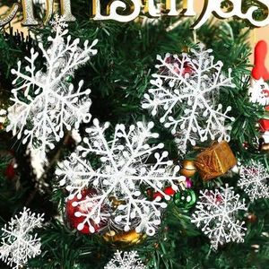 2025 3pcs Christmas Tree Snow Flakes Decorations Christmas Xmas Decor