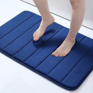 Memory Foam Bath Mat Ultra Soft Absorbent Non Slip Quick Dry Washable Bathroom Rug for Tub Shower Home Decor