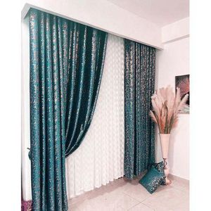  3 Pc Green Marble Curtains comes as 2 curtains 1.5M each and 1 Sheer 3M Height 2.5M Window or Door Curtain