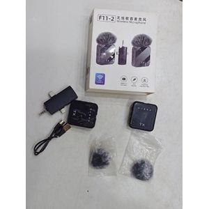 Dual F11-2 Wireless Lavalier Microphone For IPhone, Android, Camera – 3-in-1 Connection For Creators