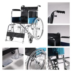 Standard Wheelchair Black With Hand And Rear Breaks